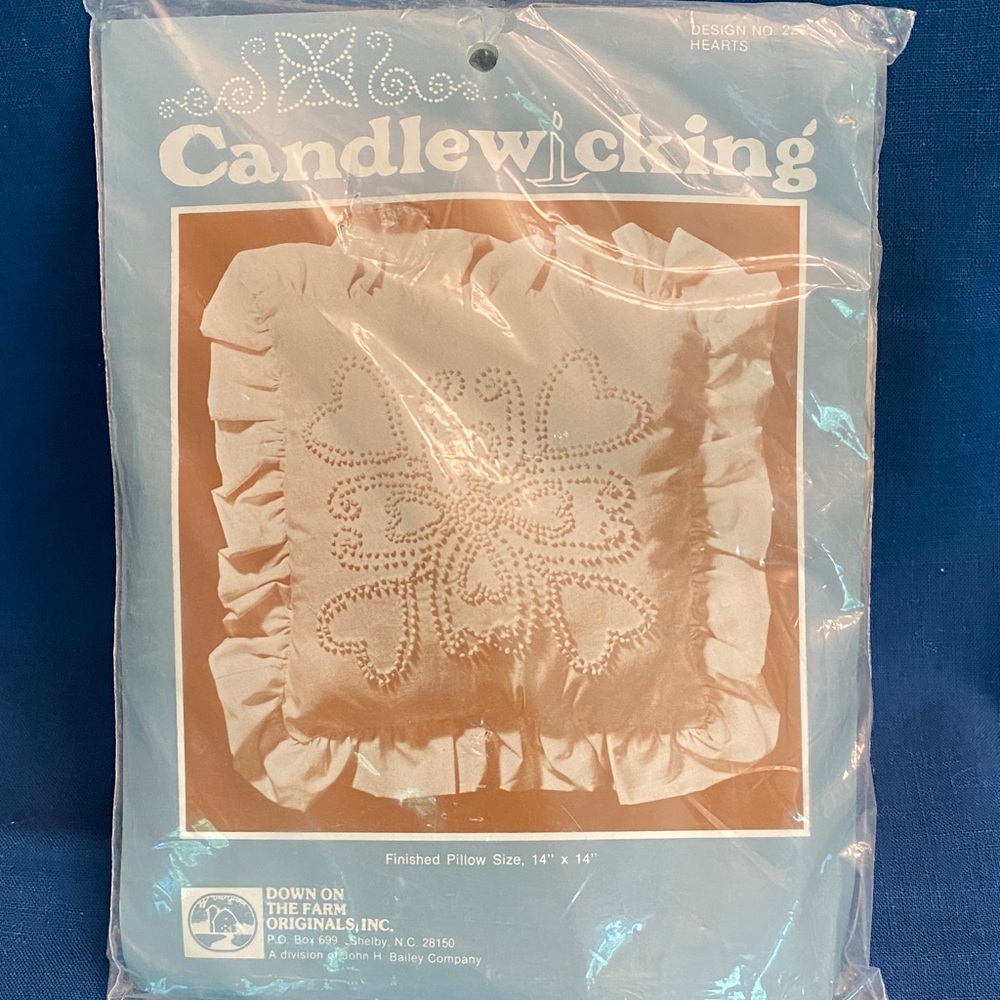 Vintage Candlewicking Pillow Kit New Old Stock